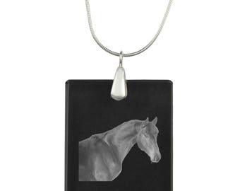 Bay ,  Horse Crystal Pendant, SIlver Necklace 925, High Quality, Exceptional Gift, Collection!