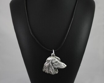 Teckel, Dachshund longhaired, dog necklace, limited edition, ArtDog