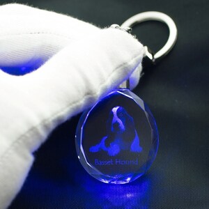 Exceptional Gift Dog Crystal Keyring Keychain Bloodhound