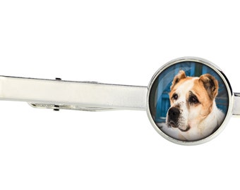 Central Asian Shepherd Dog. Tie clip for dog lovers. Photo jewellery. Men's jewellery. Handmade