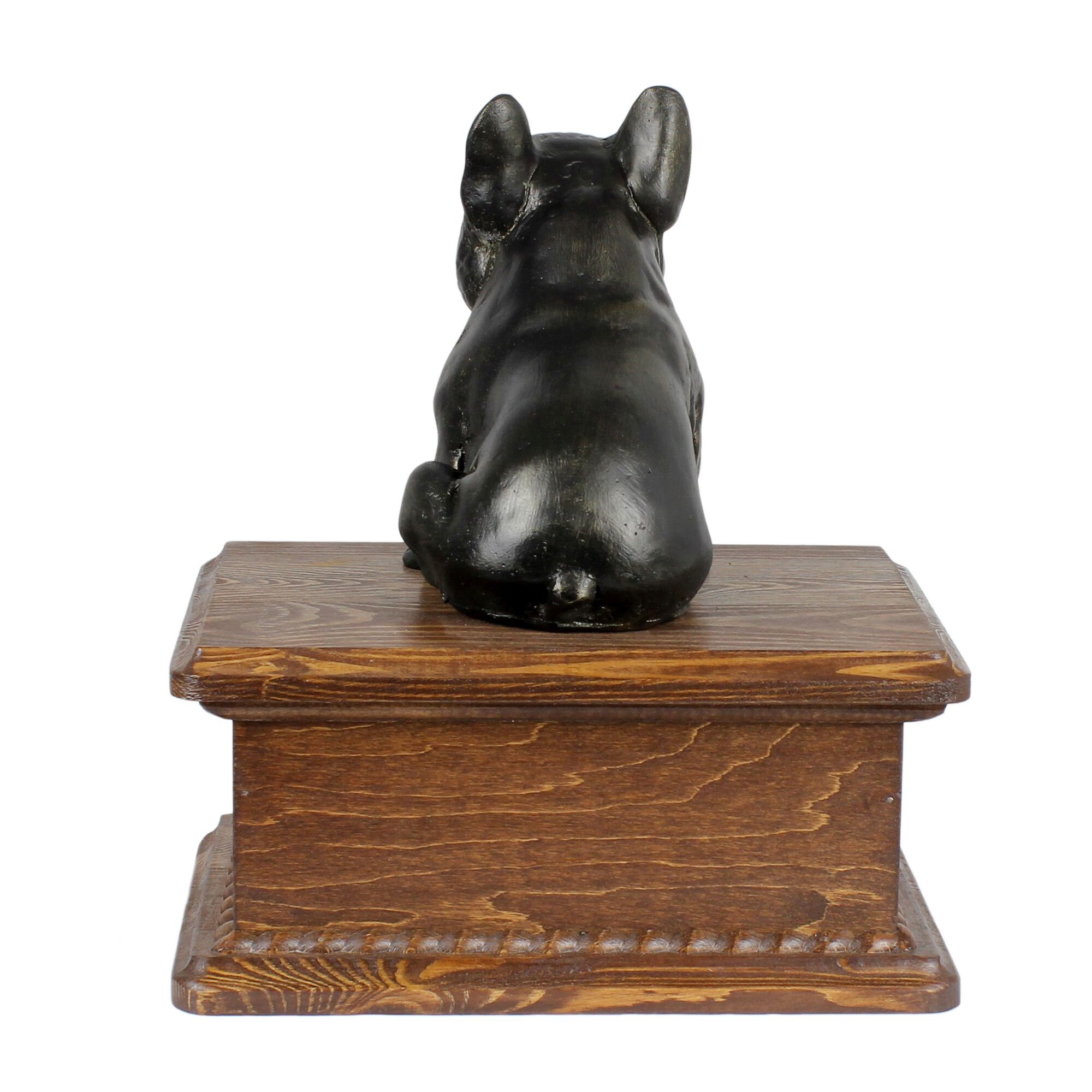 French Bulldog Urn for Dog Ashes Personalized Memorial with Statue Urn with Sculpture Urn for dog s ashes