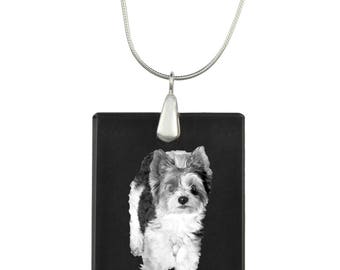 Biewer Terrier,  Dog Crystal Pendant, SIlver Necklace 925, High Quality, Exceptional Gift, Collection!