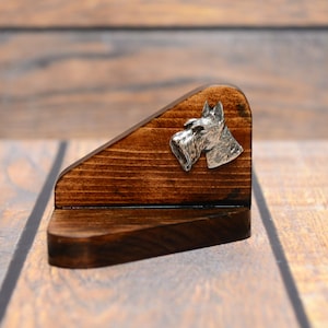 Scottish Terrier- Wooden candlestick with dog, souvenir, decoration, limited edition, Collection