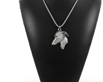 NEW, Italian Greyhound, dog necklace, silver cord 925, limited edition, ArtDog