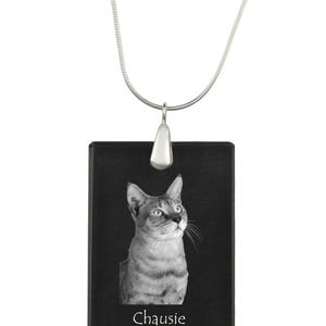 Chausie, cat Crystal Pendant, SIlver Necklace 925, High Quality, Exceptional Gift, Collection!