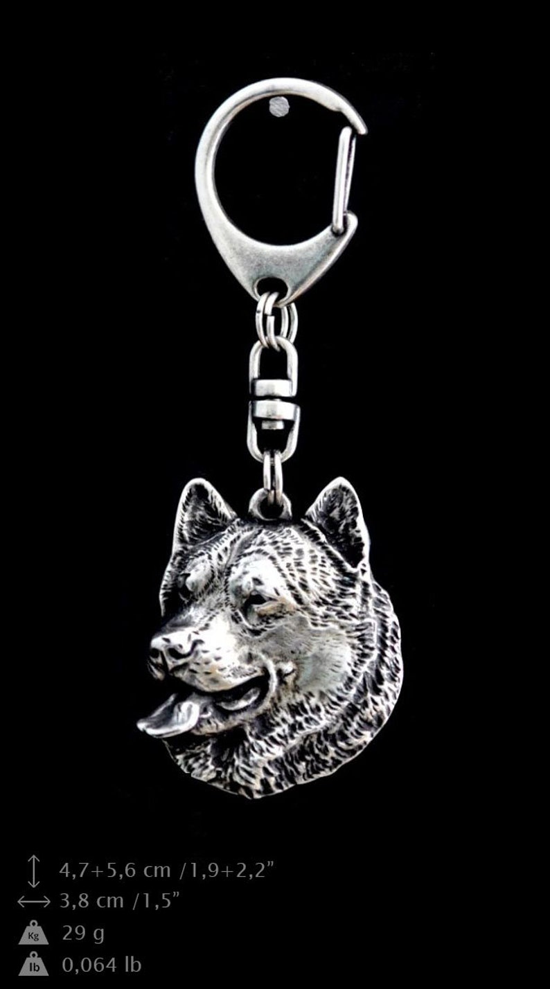 ELEGANCE set Mal or Mally dog keyring and necklace in casket limited edition ArtDog Alaskan Malamute NEW Dog keyring for dog lovers