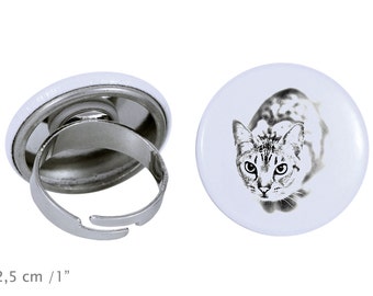 Ring with a cat -Ocicat