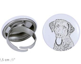 Ring with a dog- Curly coated retriever