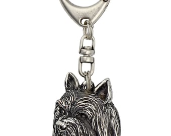 Silky Terrier, dog keyring, keychain, limited edition, ArtDog . Dog keyring for dog lovers