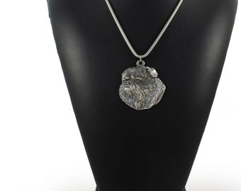 NEW, Griffon, dog necklace, silver chain 925, limited edition, ArtDog