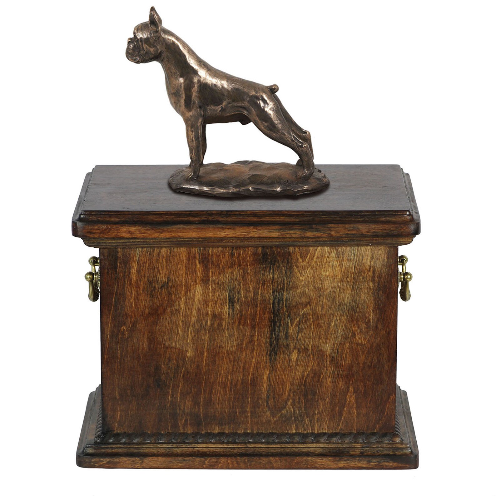 Urn for Dogs Ashes With a Boxer Cropped Statue ARTDOG Etsy