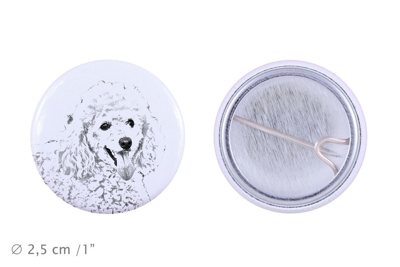 Poodle Buttons with a dog