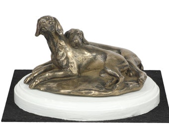 Weimaraner, dog on white wooden base statue, limited edition, ArtDog