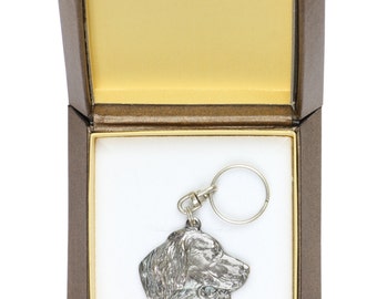 NEW, Setter, dog keyring, key holder, in casket, limited edition, ArtDog . Dog keyring for dog lovers