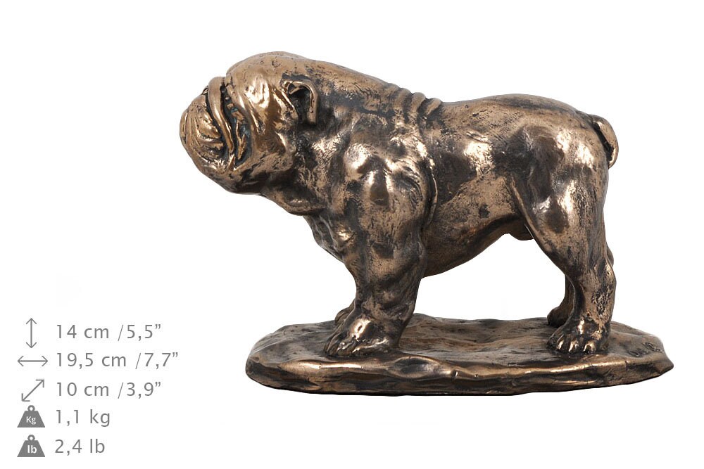 English Bulldog Exclusive Urn for Dog Ashes With a Statue Etsy