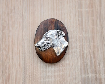 Grey Hound, dog show ring clip/number holder, limited edition, ArtDog