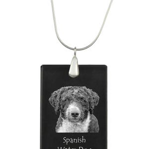 Spanish Water Dog,  Dog Crystal Pendant, SIlver Necklace 925, High Quality, Exceptional Gift, Collection!