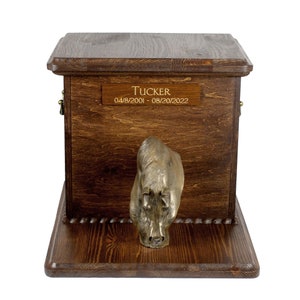Grote urn Arabisch paard voor paardenas, Aanpasbare urn, Urn voor paard met standbeeld, Paardengedenkteken met beeldhouwwerk