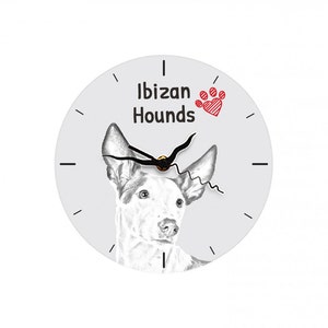 Ibizan Hound, Free standing MDF floor clock with an image of a dog.