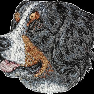 Boyero de Berna - Bordado con una imagen de un perro de raza.