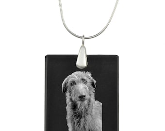 Scottish Deerhound,  Dog Crystal Pendant, SIlver Necklace 925, High Quality, Exceptional Gift, Collection!