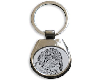 Romagna Water Dog- NEW collection of keyrings with images of purebred dogs, unique gift, sublimation . Dog keyring for dog lovers