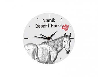 Namib Desert Horse, Free standing MDF floor clock with an image of a horse.