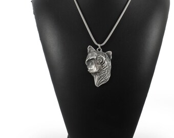 NEW, Chinese Crested Dog, dog necklace, silver chain 925, limited edition, ArtDog