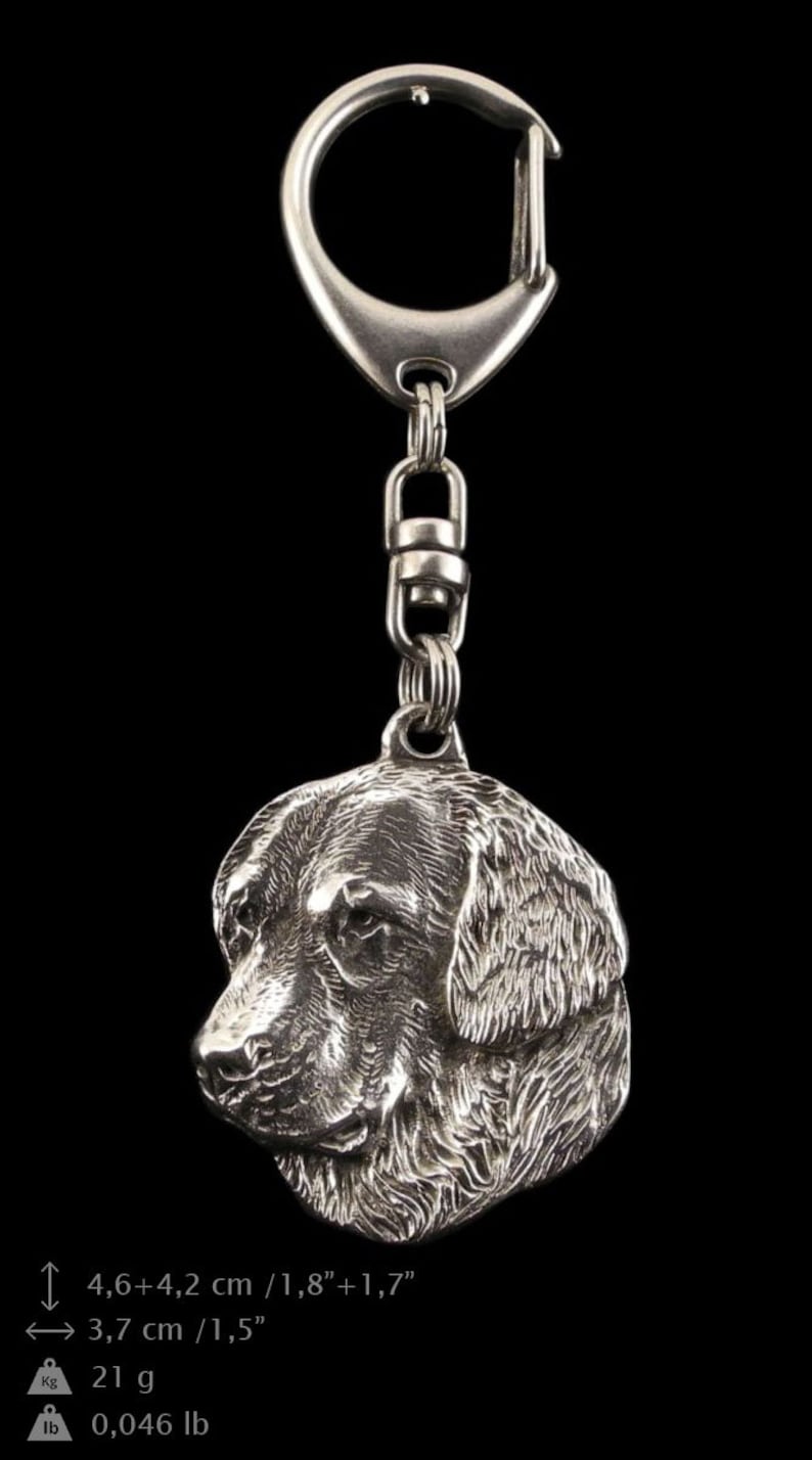 ArtDog NEW limited edition Dog keyring for dog lovers PRESTIGE set dog keyring and necklace in casket Golden Retriever