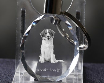 Kooikerhondje   , Dog Crystal Keyring, Keychain, High Quality, Exceptional Gift . Dog keyring for dog lovers