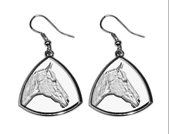 Retired Race Horse, collection of earrings with images of purebred horses, unique gift. Collection!