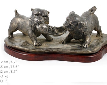 Norwich Terrier (scene), dog statue, limited edition, ArtDog