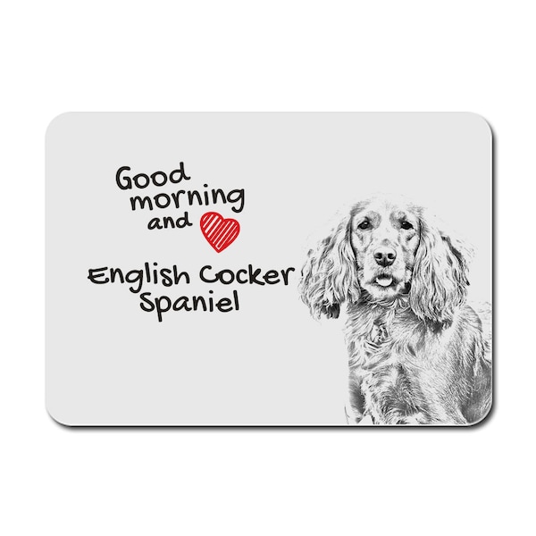 Cocker spaniel anglais, Tapis de souris avec l'image d'un chien. Collection!