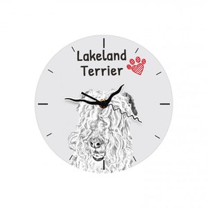 Lakeland Terrier, Free standing MDF floor clock with an image of a dog.