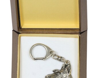 NEW, Scotisch Terrier, dog keyring, key holder, in casket, limited edition, ArtDog . Dog keyring for dog lovers