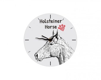 Holsteiner, Free standing MDF floor clock with an image of a horse.