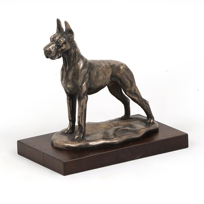 Great Dane cropped Dog Wooden Base Statue Limited Edition Etsy