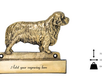 Clumber, dog plaque, can be engraved, limited edition, ArtDog