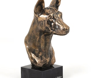 Basenji, dog marble statue, limited edition, ArtDog. Made of cold cast bronze. Perfect gift. Limited edition