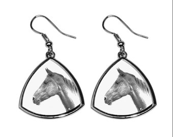 Akhal-Teke, collection of earrings with images of purebred horses, unique gift. Collection!