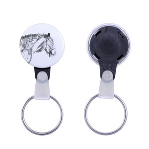 Keyring with a horse - Shire horse