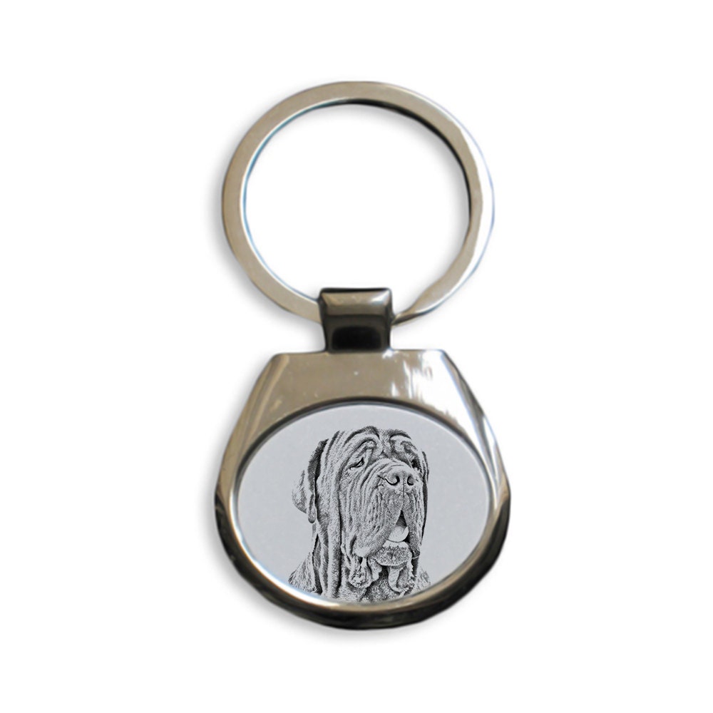 Neapolitan Mastiff - NEW collection of keyrings with images of purebred dogs, unique gift, sublimation . Dog keyring for dog lovers