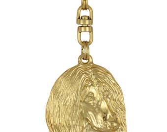 Afghan Hound, Ogar Afgan, Tazhi Spay, millesimal fineness 999, dog keyring, keychain, limited edition, ArtDog . Dog keyring for dog lovers