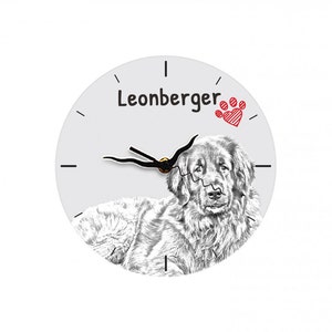 Leoneberger, Free standing MDF floor clock with an image of a dog.