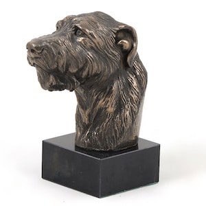 Ierse wolfshond, marmeren hondbeeld, limited edition, ArtDog. Gemaakt van koudgegoten brons. Solide, perfect cadeau. Beperkte oplage.
