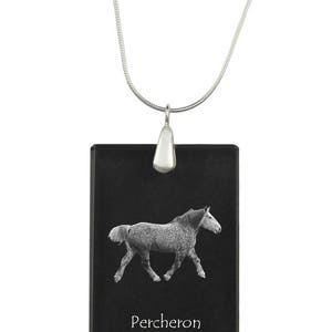Percheron,  Horse Crystal Pendant, SIlver Necklace 925, High Quality, Exceptional Gift, Collection!