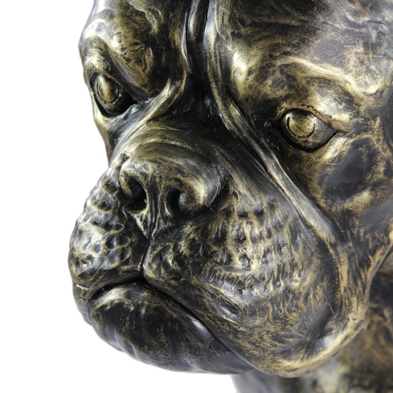 ボクサー（座って）、犬自然なサイズの像、限定版、ArtDog