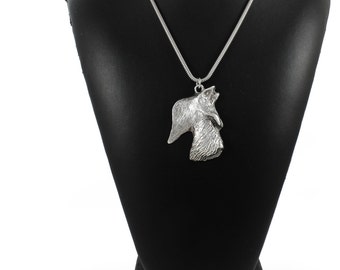 NEW, Scottish Terrier (long muzzle), dog necklace, silver chain 925, limited edition, ArtDog