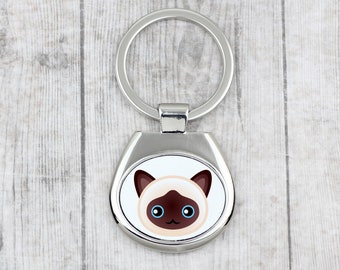 A key pendant with Birman cat. A new collection with the cute Art-dog cat