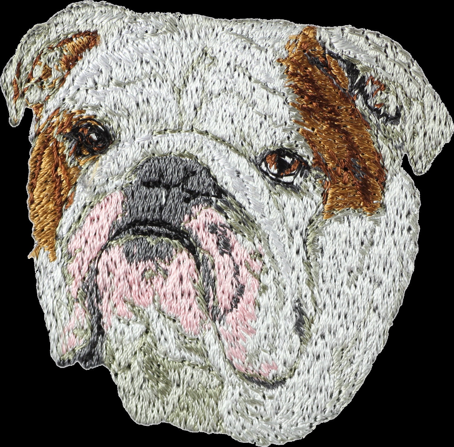 Bulldog english bulldog embroidery patch with the image of  etsy uk